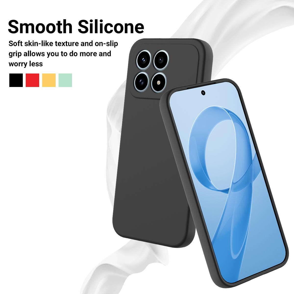 For Redmi K90 / Poco F8 Pro Solid Color Liquid Silicone Dropproof Full Coverage Phone Case(Black)