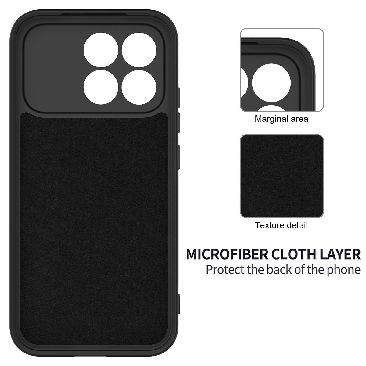For Redmi K90 / Poco F8 Pro Solid Color Liquid Silicone Dropproof Full Coverage Phone Case(Black)