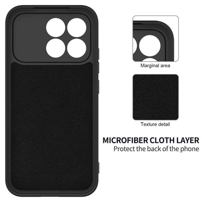 For Redmi K90 / Poco F8 Pro Solid Color Liquid Silicone Dropproof Full Coverage Phone Case(Black)