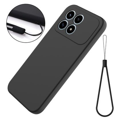 For Redmi K90 / Poco F8 Pro Solid Color Liquid Silicone Dropproof Full Coverage Phone Case(Black)