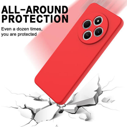 For Redmi 17C 4G 171mm Solid Color Liquid Silicone Dropproof Full Coverage Phone Case - Red - EDA006707135A
