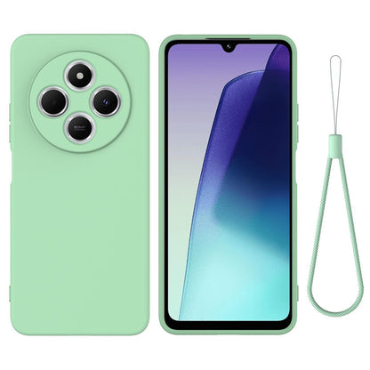 For Redmi 17C 4G 171mm Solid Color Liquid Silicone Dropproof Full Coverage Phone Case - Green - EDA006707135B
