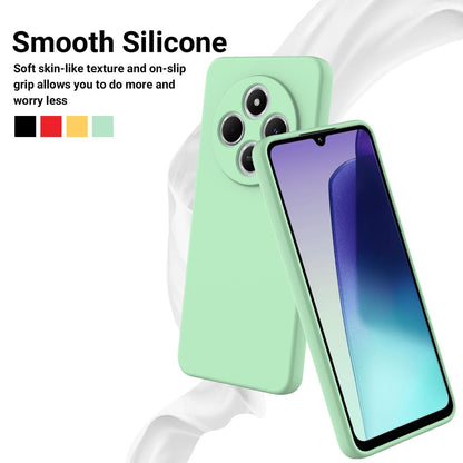 For Redmi 17C 4G 171mm Solid Color Liquid Silicone Dropproof Full Coverage Phone Case - Green - EDA006707135B