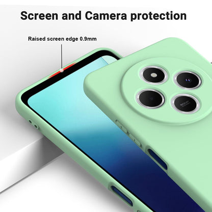 For Redmi 17C 4G 171mm Solid Color Liquid Silicone Dropproof Full Coverage Phone Case - Green - EDA006707135B