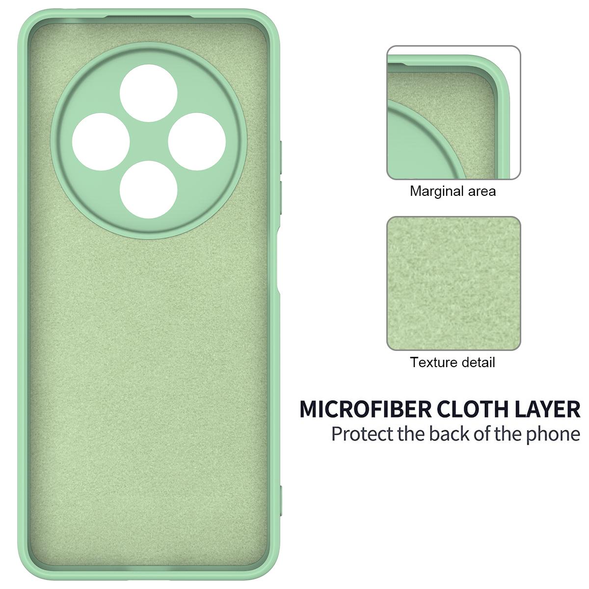 For Redmi 17C 4G 171mm Solid Color Liquid Silicone Dropproof Full Coverage Phone Case - Green - EDA006707135B