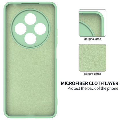 For Redmi 17C 4G 171mm Solid Color Liquid Silicone Dropproof Full Coverage Phone Case - Green - EDA006707135B