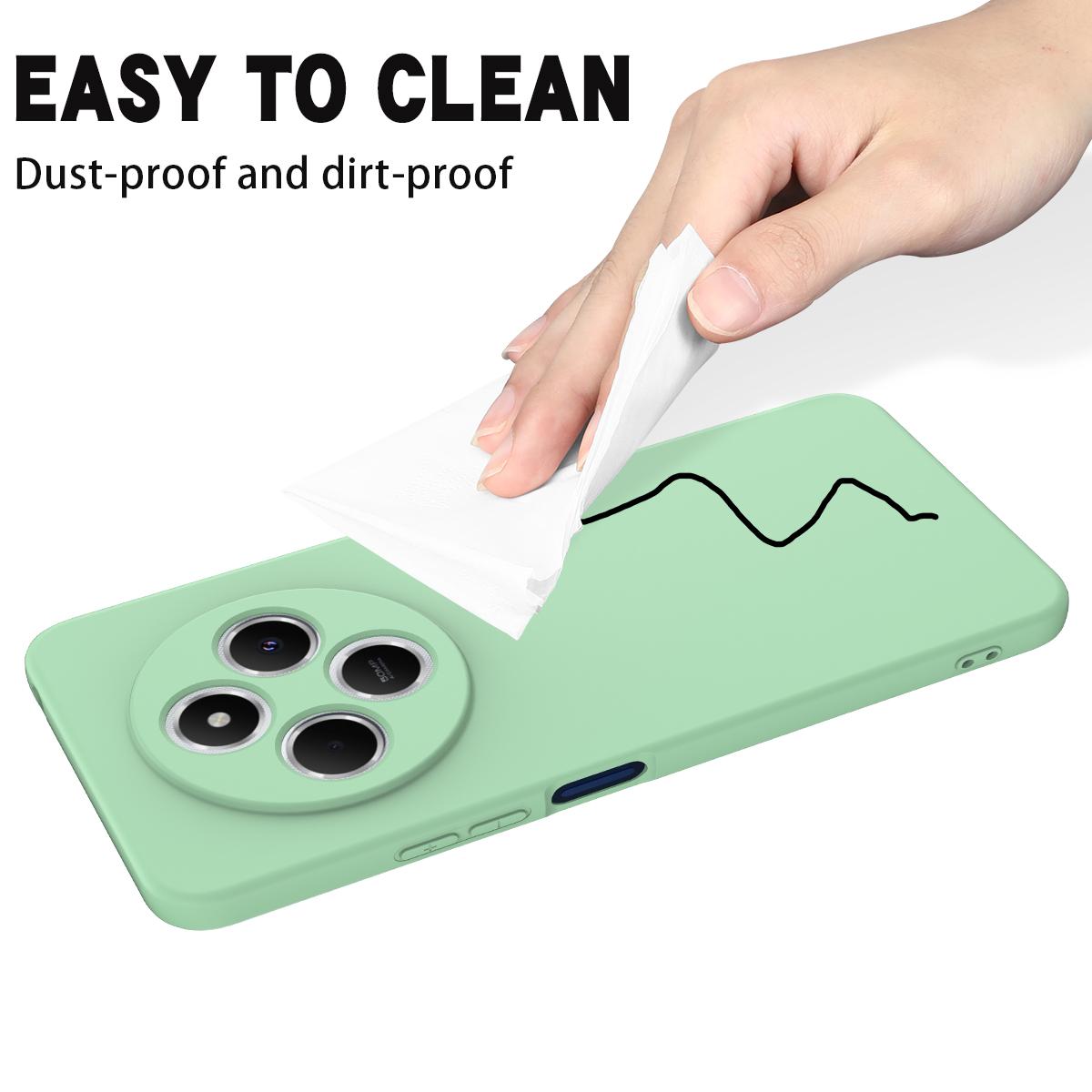 For Redmi 17C 4G 171mm Solid Color Liquid Silicone Dropproof Full Coverage Phone Case - Green - EDA006707135B