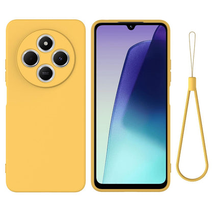 For Redmi 17C 4G 171mm Solid Color Liquid Silicone Dropproof Full Coverage Phone Case - Yellow - EDA006707135C