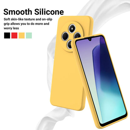 For Redmi 17C 4G 171mm Solid Color Liquid Silicone Dropproof Full Coverage Phone Case - Yellow - EDA006707135C