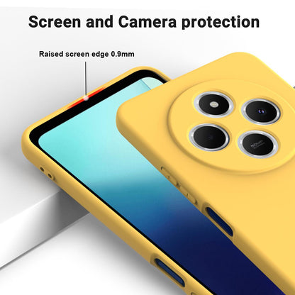 For Redmi 17C 4G 171mm Solid Color Liquid Silicone Dropproof Full Coverage Phone Case - Yellow - EDA006707135C