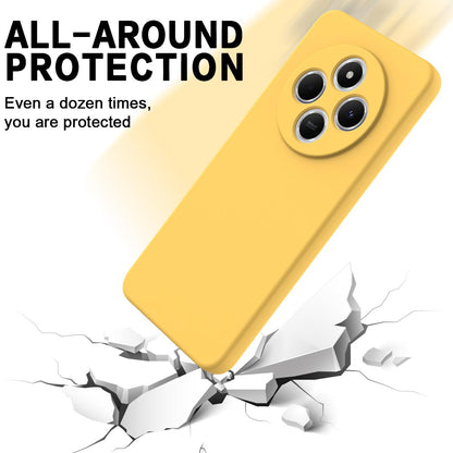 For Redmi 17C 4G 171mm Solid Color Liquid Silicone Dropproof Full Coverage Phone Case - Yellow - EDA006707135C