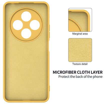 For Redmi 17C 4G 171mm Solid Color Liquid Silicone Dropproof Full Coverage Phone Case - Yellow - EDA006707135C