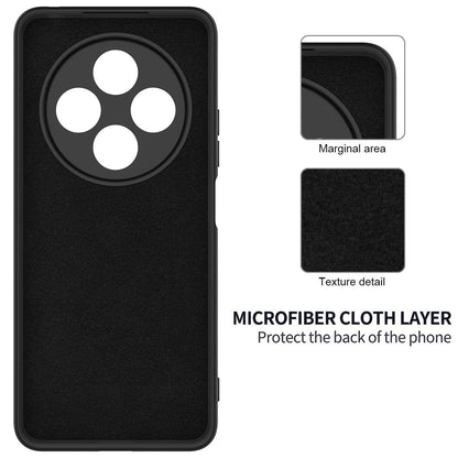 For Redmi 17C 4G 171mm Solid Color Liquid Silicone Dropproof Full Coverage Phone Case - Black - EDA006707135D