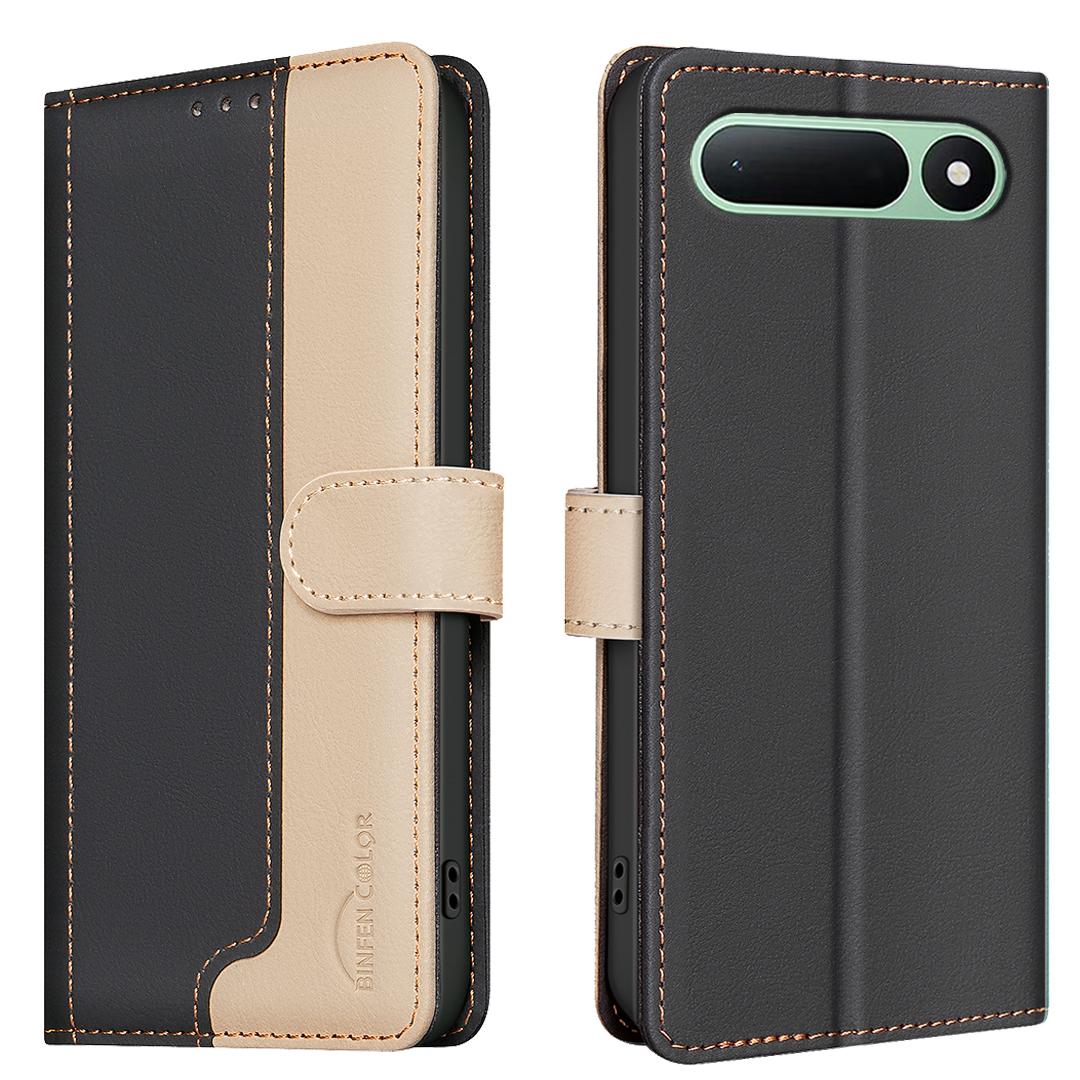 For Tecno Spark 50 5G Color Matching RFID Anti-theft Leather Phone Case - Black - EDA006707523C