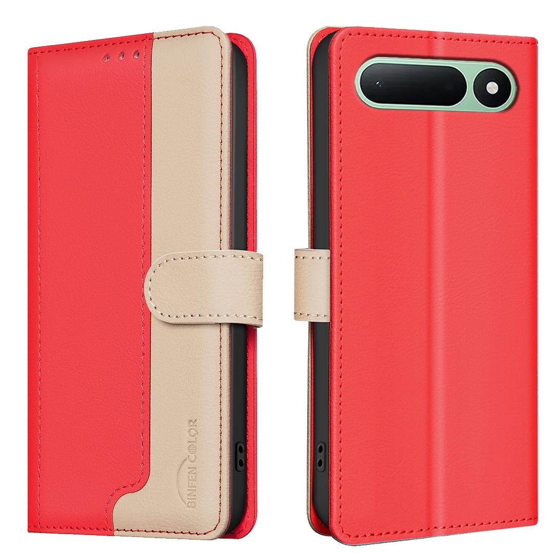 For Tecno Spark 50 5G Color Matching RFID Anti-theft Leather Phone Case - Red - EDA006707523D