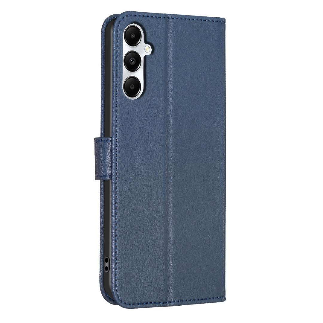 For Galaxy S26 FE 5G Four-leaf Embossed Leather Phone Case - Blue - EDA006707804B