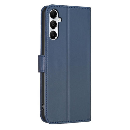 For Galaxy S26 FE 5G Four-leaf Embossed Leather Phone Case - Blue - EDA006707804B
