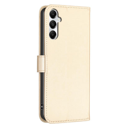 For Galaxy S26 FE 5G Four-leaf Embossed Leather Phone Case - Gold - EDA006707804E