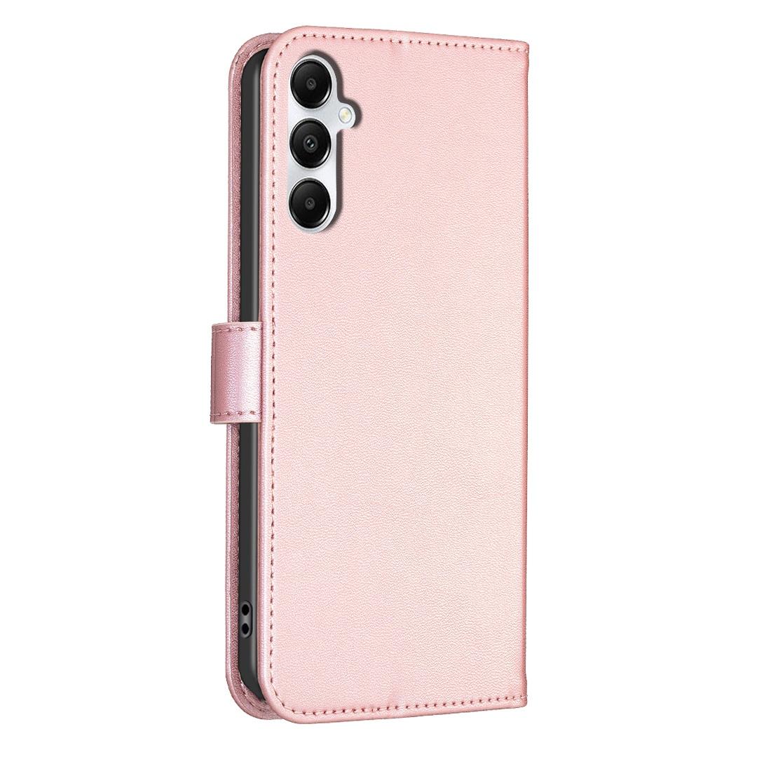 For Galaxy S26 FE 5G Four-leaf Embossed Leather Phone Case - Pink - EDA006707804F