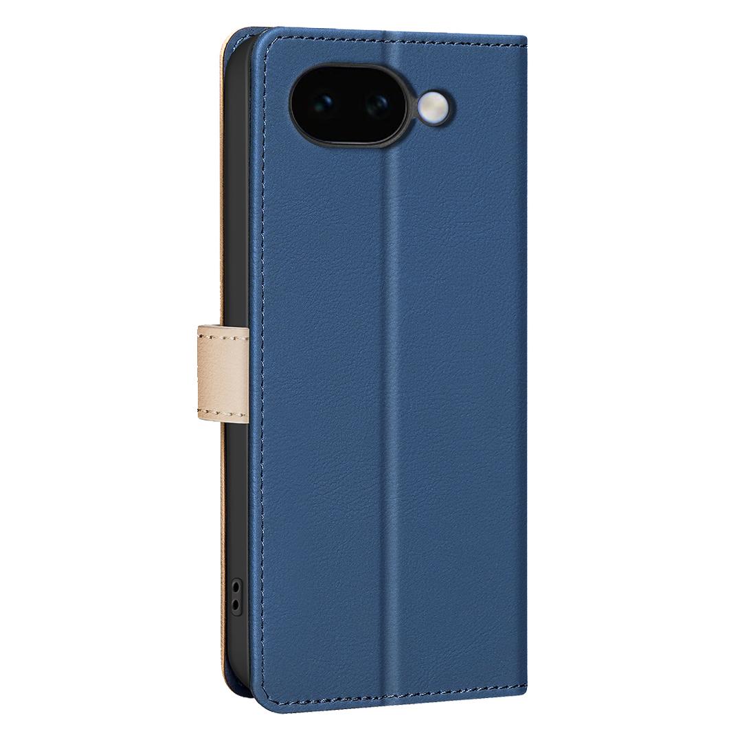 For Google Pixel 11a Color Matching RFID Anti-theft Leather Phone Case - Blue - EDA006708209E