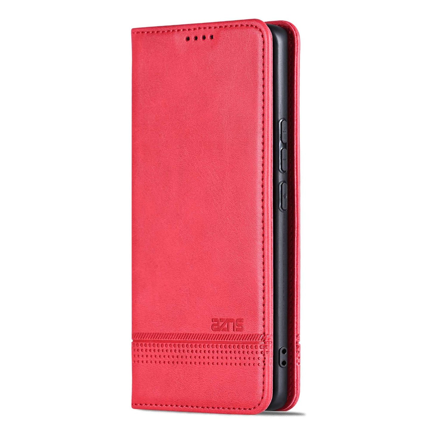 For Galaxy S26 FE 5G AZNS Magnetic Calf Texture Flip Leather Phone Case(Red)