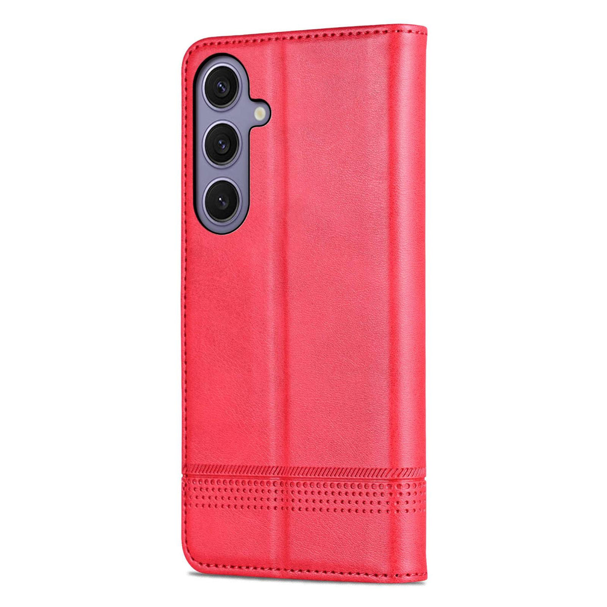 For Galaxy S26 FE 5G AZNS Magnetic Calf Texture Flip Leather Phone Case - Red - EDA006708810A