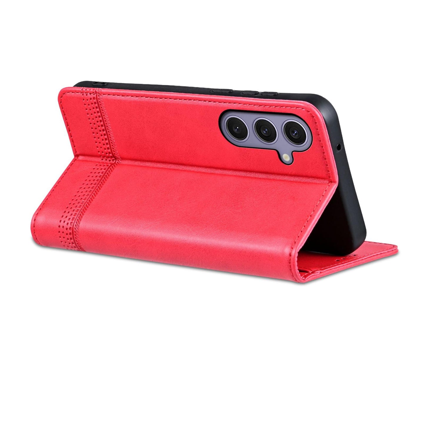 For Galaxy S26 FE 5G AZNS Magnetic Calf Texture Flip Leather Phone Case(Red)