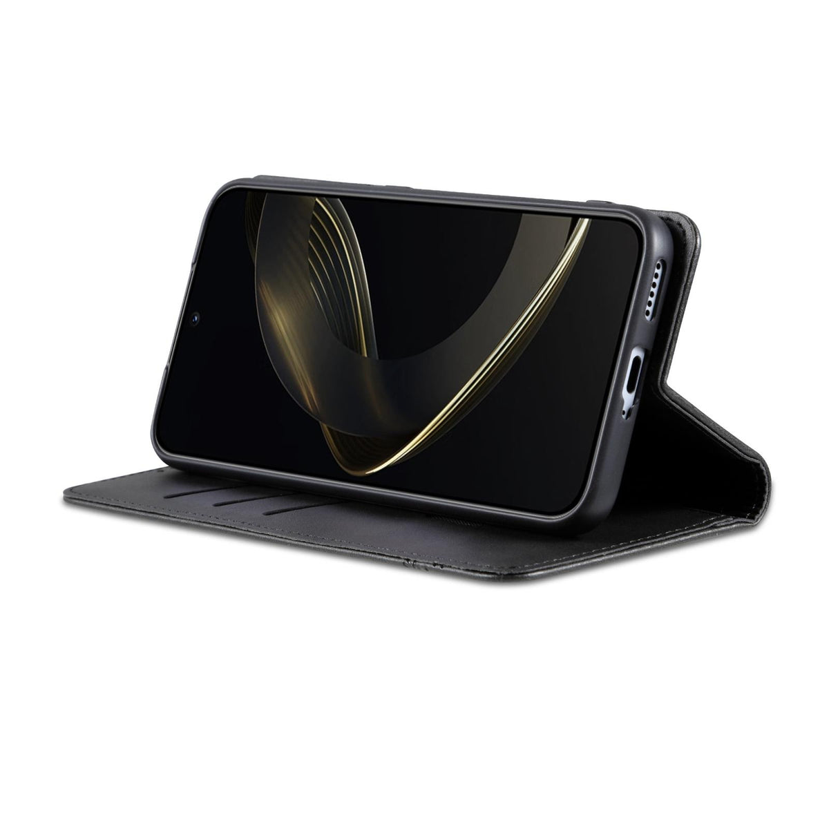 For Galaxy S26 FE 5G AZNS Magnetic Calf Texture Flip Leather Phone Case - Black - EDA006708810B