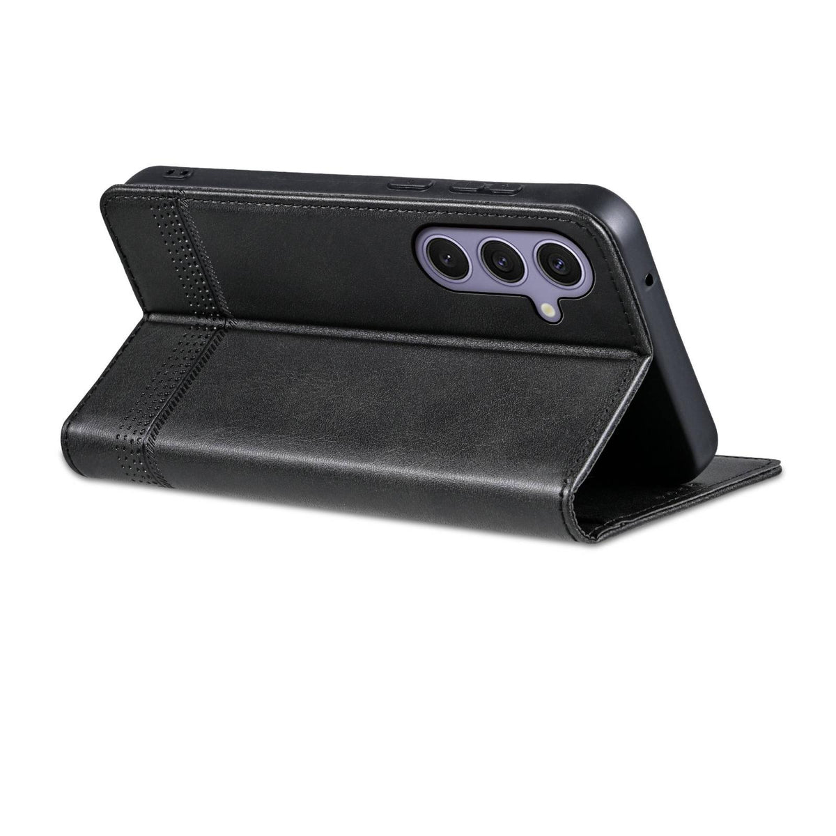 For Galaxy S26 FE 5G AZNS Magnetic Calf Texture Flip Leather Phone Case - Black - EDA006708810B