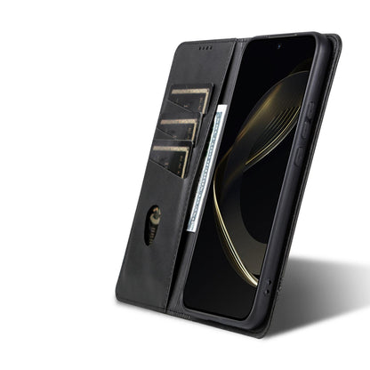 For Galaxy S26 FE 5G AZNS Magnetic Calf Texture Flip Leather Phone Case(Black)
