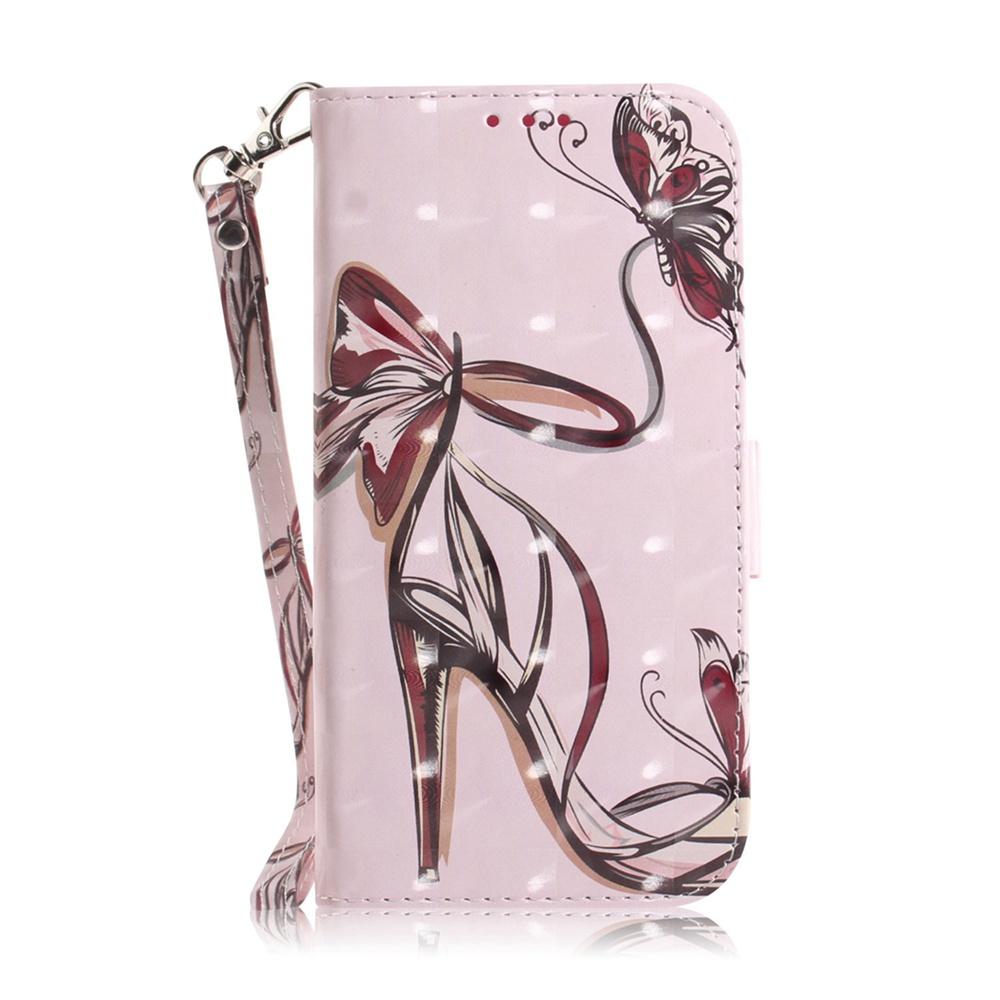 For Redmi Turbo 4 Pro / Xiaomi Poco F7 3D Colored Flip Leather Phone Case - Butterfly High-heeled - EDA006710717A