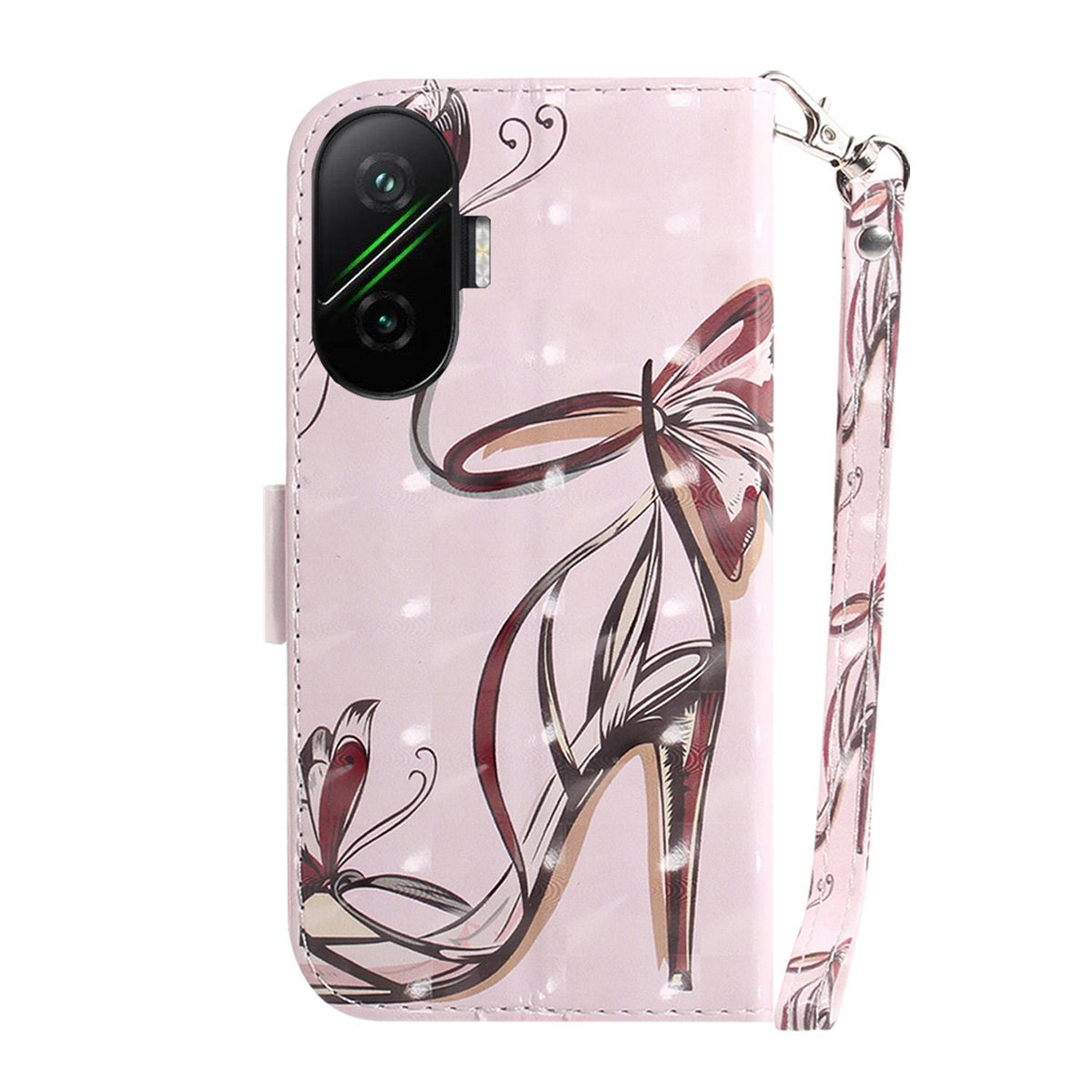 For Redmi Turbo 4 Pro / Xiaomi Poco F7 3D Colored Flip Leather Phone Case - Butterfly High-heeled - EDA006710717A