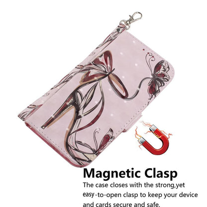 For Redmi Turbo 4 Pro / Xiaomi Poco F7 3D Colored Flip Leather Phone Case - Butterfly High-heeled - EDA006710717A