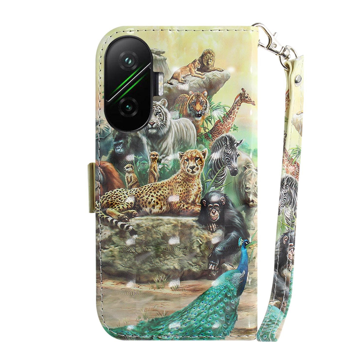 For Redmi Turbo 4 Pro / Xiaomi Poco F7 3D Colored Flip Leather Phone Case - Zoo - EDA006710717B