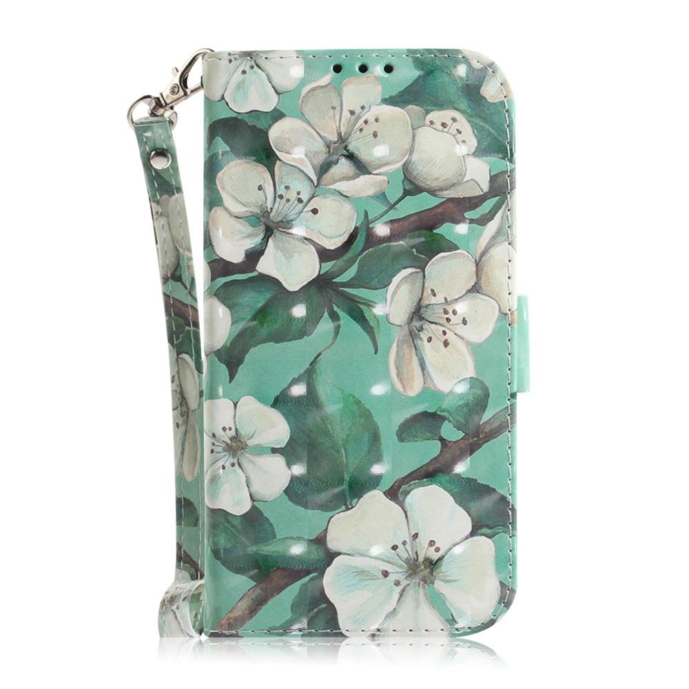 For Redmi Turbo 4 Pro / Xiaomi Poco F7 3D Colored Flip Leather Phone Case - Watercolor Flower - EDA006710717C