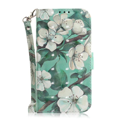 For Redmi Turbo 4 Pro / Xiaomi Poco F7 3D Colored Flip Leather Phone Case - Watercolor Flower - EDA006710717C