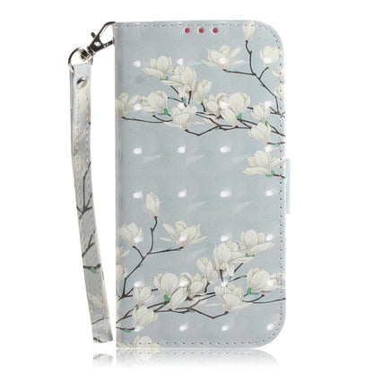 For Redmi Turbo 4 Pro / Xiaomi Poco F7 3D Colored Flip Leather Phone Case - Magnolia - EDA006710717D
