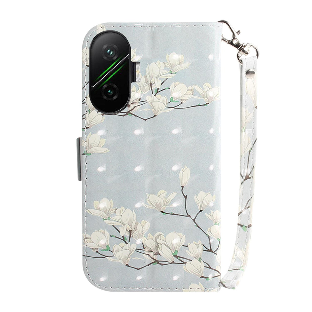 For Redmi Turbo 4 Pro / Xiaomi Poco F7 3D Colored Flip Leather Phone Case - Magnolia - EDA006710717D