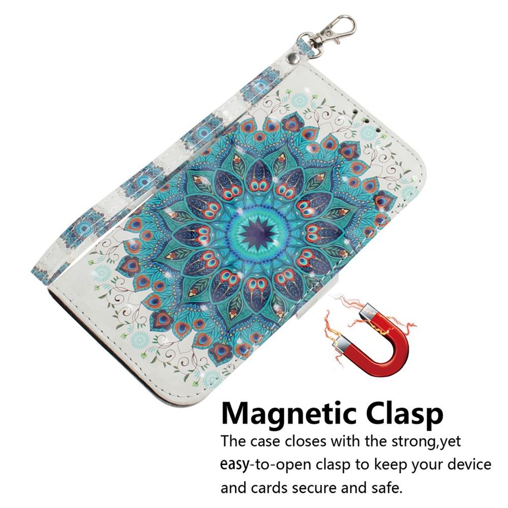For Redmi Turbo 4 Pro / Xiaomi Poco F7 3D Colored Flip Leather Phone Case - Peacock Wreath - EDA006710717E