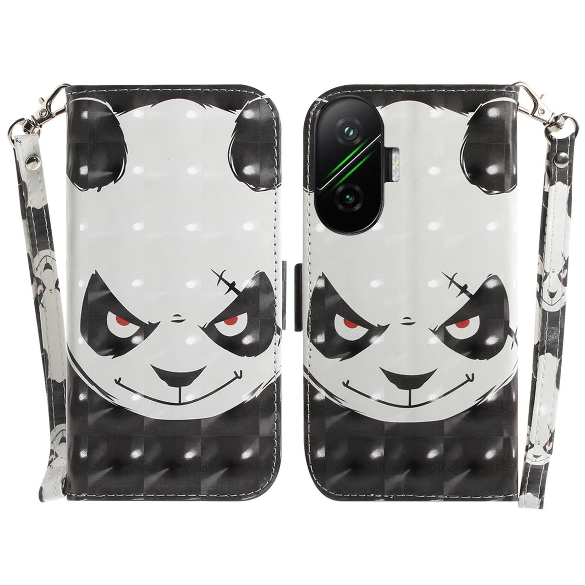 For Redmi Turbo 4 Pro / Xiaomi Poco F7 3D Colored Flip Leather Phone Case - Angry Bear - EDA006710717F
