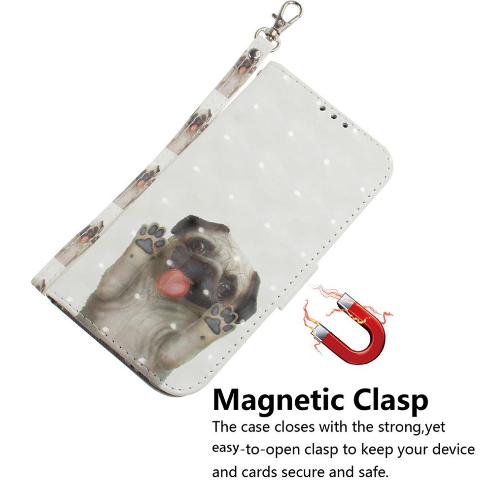 For Redmi Turbo 4 Pro / Xiaomi Poco F7 3D Colored Flip Leather Phone Case - Pug - EDA006710717G