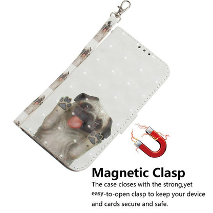 For Redmi Turbo 4 Pro / Xiaomi Poco F7 3D Colored Flip Leather Phone Case - Pug - EDA006710717G
