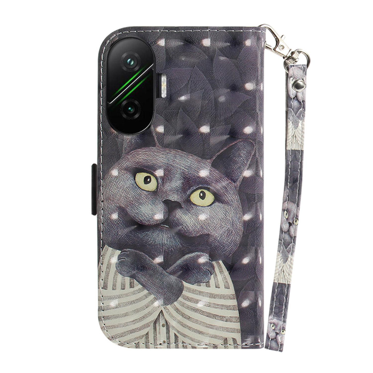 For Redmi Turbo 4 Pro / Xiaomi Poco F7 3D Colored Flip Leather Phone Case - Hug Cat - EDA006710717H