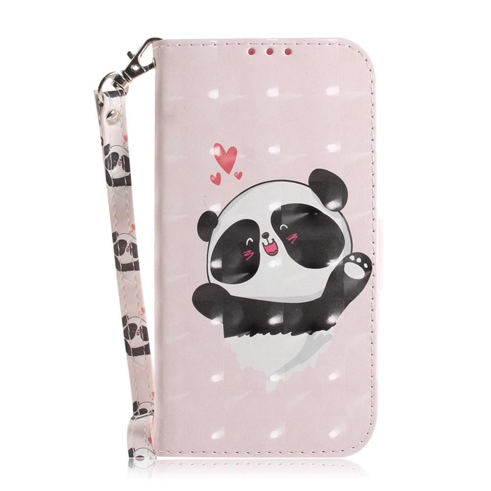 For Redmi Turbo 4 Pro / Xiaomi Poco F7 3D Colored Flip Leather Phone Case - Heart Panda - EDA006710717J