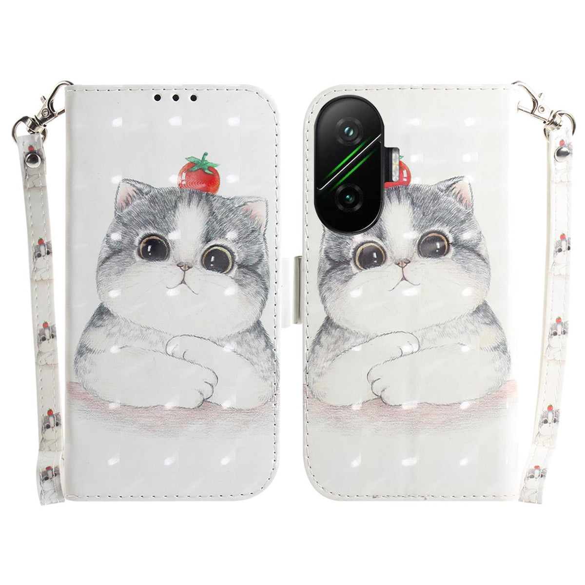 For Redmi Turbo 4 Pro / Xiaomi Poco F7 3D Colored Flip Leather Phone Case - Cute Cat - EDA006710717L