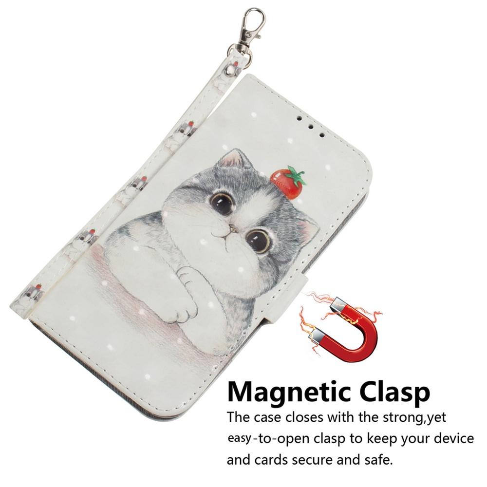 For Redmi Turbo 4 Pro / Xiaomi Poco F7 3D Colored Flip Leather Phone Case - Cute Cat - EDA006710717L