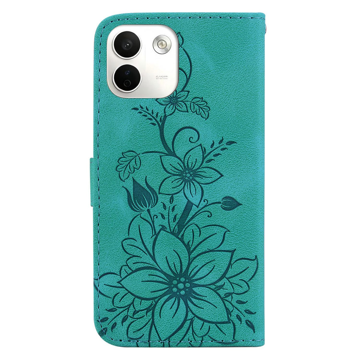 For Redmi Note 17 Pro Max / Note 17 Pro+ 5G Lily Embossed Leather Phone Case - Green - EDA006711027A