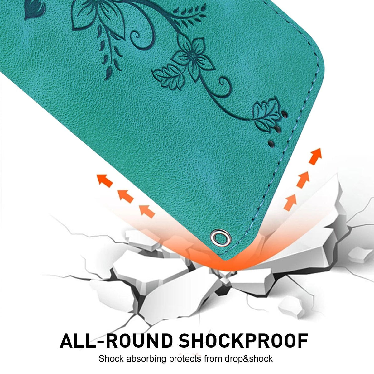 For Redmi Note 17 Pro Max / Note 17 Pro+ 5G Lily Embossed Leather Phone Case - Green - EDA006711027A