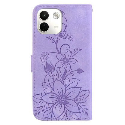 For Redmi Note 17 Pro Max / Note 17 Pro+ 5G Lily Embossed Leather Phone Case - Purple - EDA006711027B