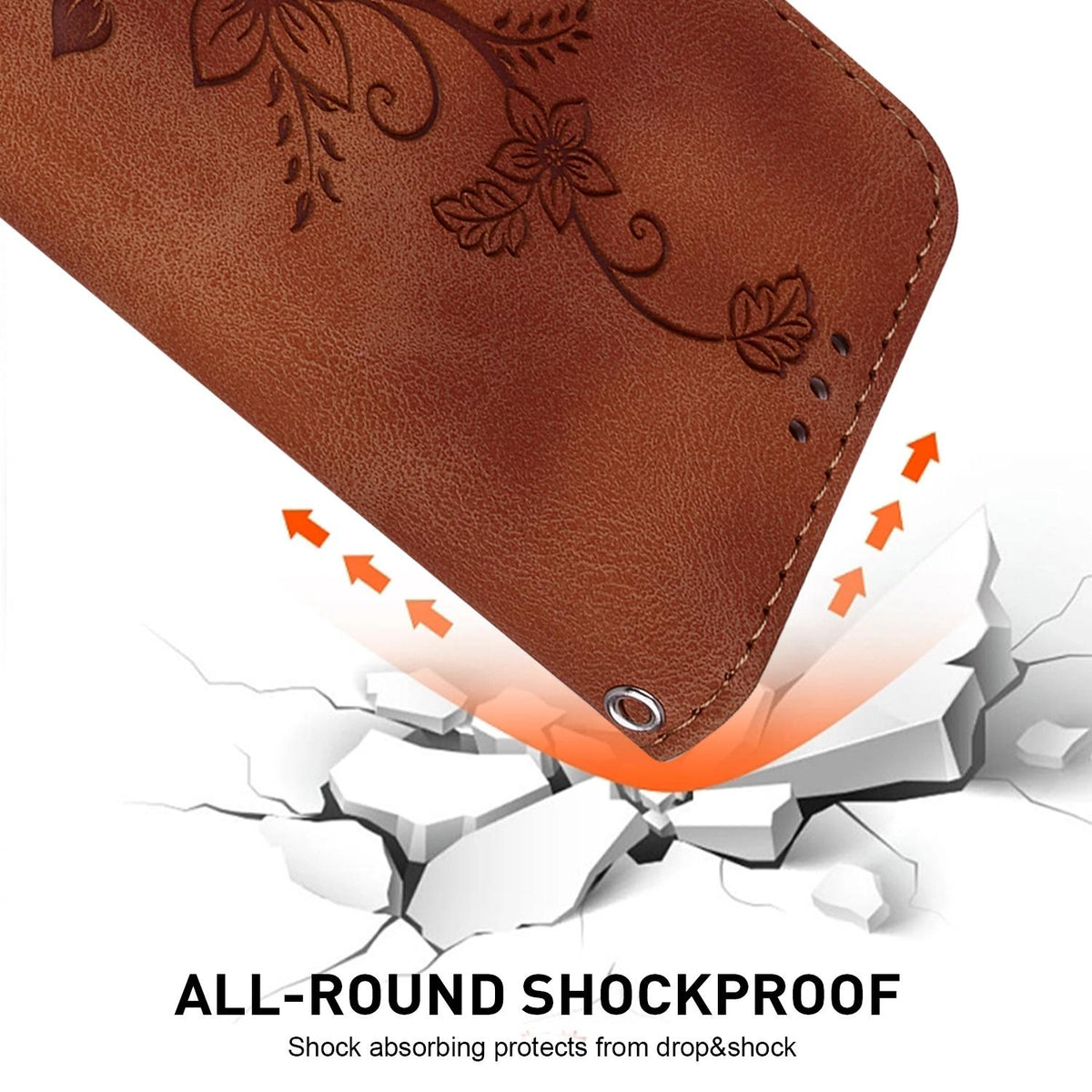 For Redmi Note 17 Pro Max / Note 17 Pro+ 5G Lily Embossed Leather Phone Case - Brown - EDA006711027C